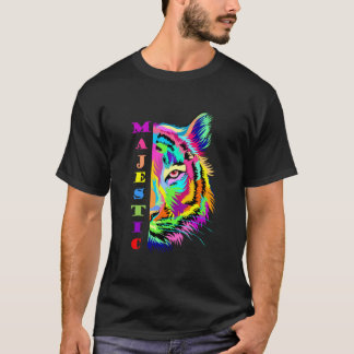 T-shirt Design de tigres multicolores