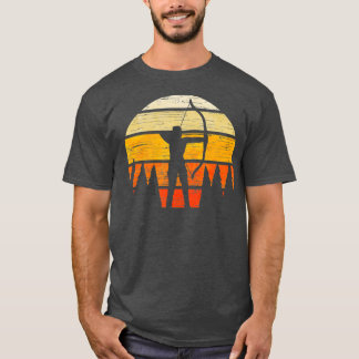 T-shirt Design de tir à l'arc Archer Vintage avec Bow et F
