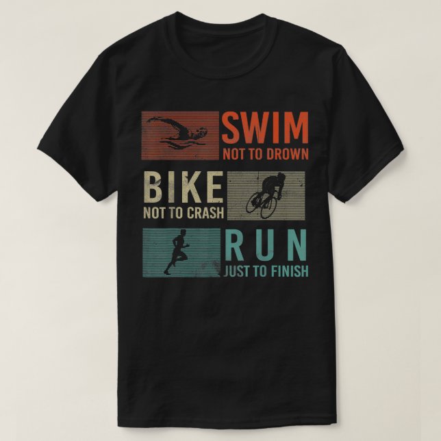 T-shirt Design de triathlon de Swim Bike Run Athlètes (Design devant)