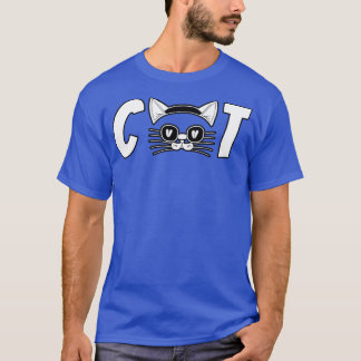 T-shirt Design de typographie de chat