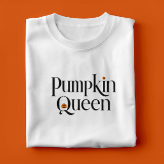 T-shirt Design de typographie de la reine citrouille Hallo
