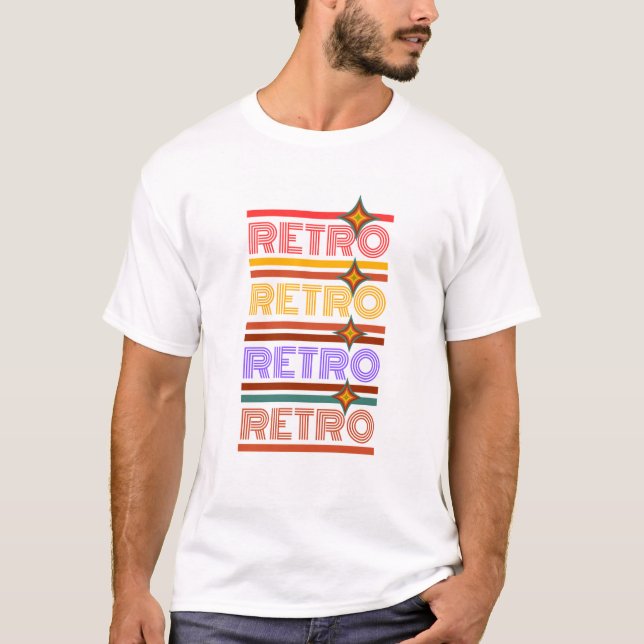 T-shirt Design de typographie rétro dynamique (Devant)