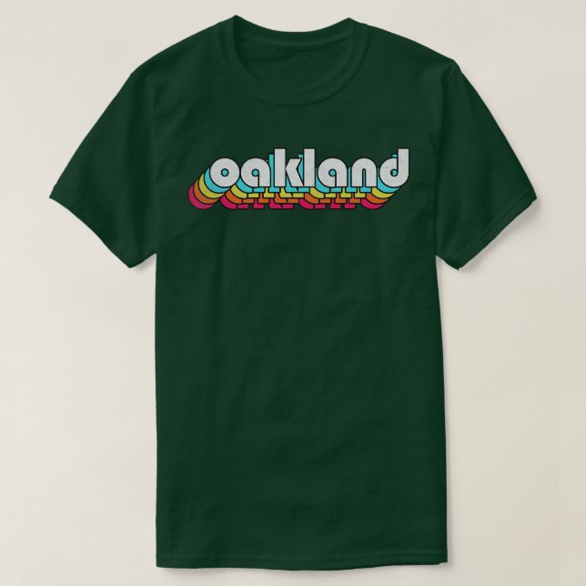 T-shirt Design de typographie rétro Oakland (Design devant)