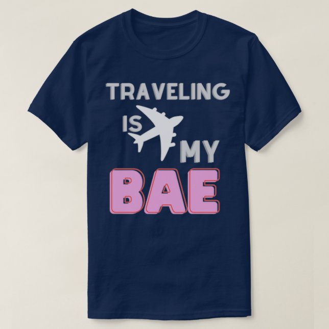 T-shirt design de voyage amusant (Design devant)
