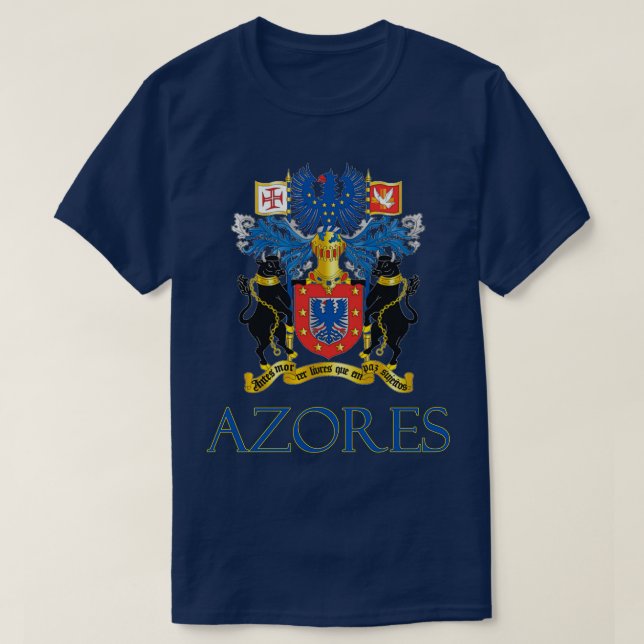 T-shirt Design des armoiries nationales des Açores (Design devant)