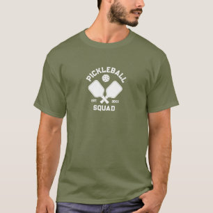 T-shirt Design élégant de monogramme de Pickleball