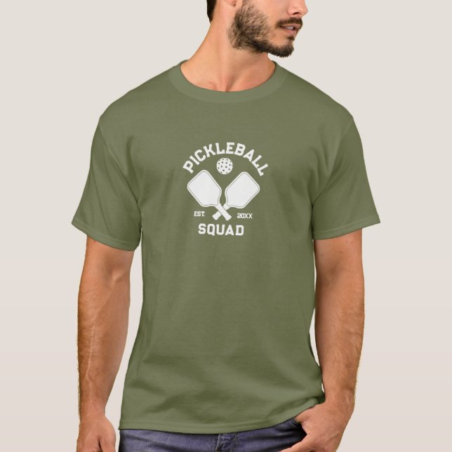 T-shirt Design élégant de monogramme de Pickleball (Devant)