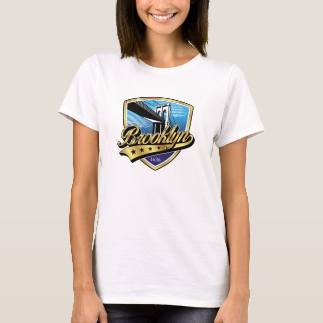 T-shirt Design élégant du logo Brooklyn Swoosh (Devant)