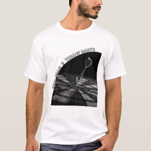 T-shirt Design fléchette en cible noir et blanc minimalist