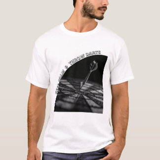 T-shirt Design fléchette en cible noir et blanc minimalist