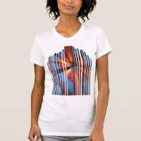 Design fléchette impact coloré style glitch art