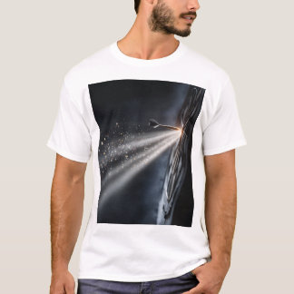 T-shirt Design fléchette lumière focus et impact doré