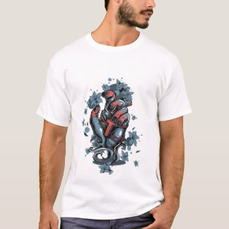 t-shirt design for human hand submarino clothing