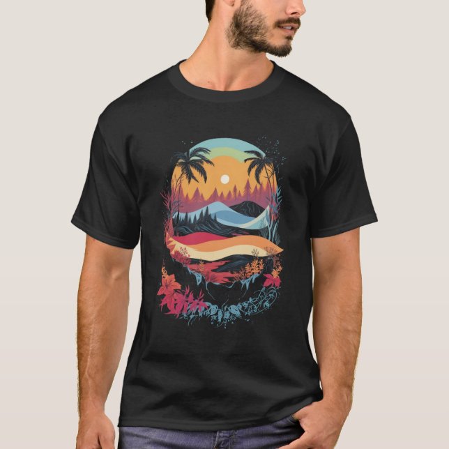T-shirt design graphique, design simple, design plat, Natu (Devant)