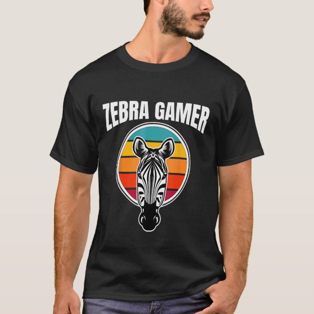 T-shirt Design Graphique Zebra Gamer Pour Gamer Kids 1 (Devant)