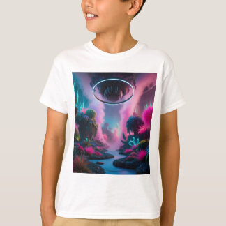 T-shirt design minimaliste de style dessin animé technolog
