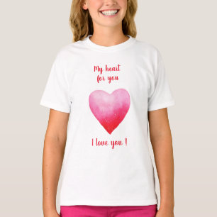 T-shirt Design minimaliste Je vous aime