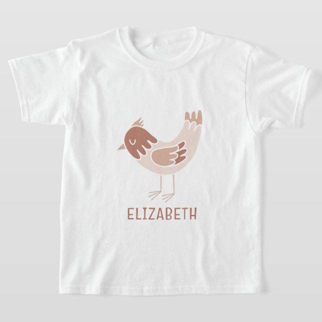 T-shirt Design moderne et tendance oiseaux personnalisés (Poser)