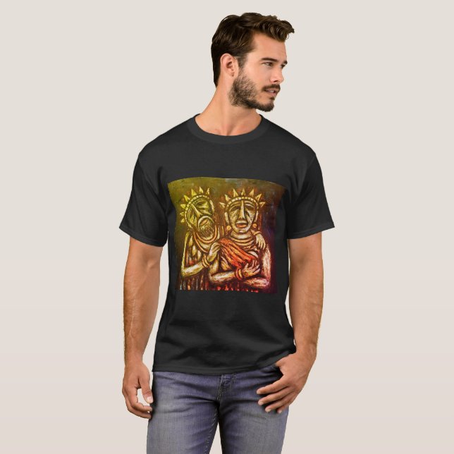 T-shirt Design moderne multicolore (Devant entier)