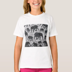 T-shirt Design Motif en béton éléphant