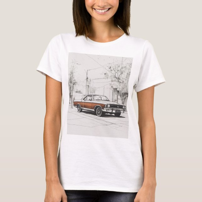 T-shirt Design noir blanc (Devant)