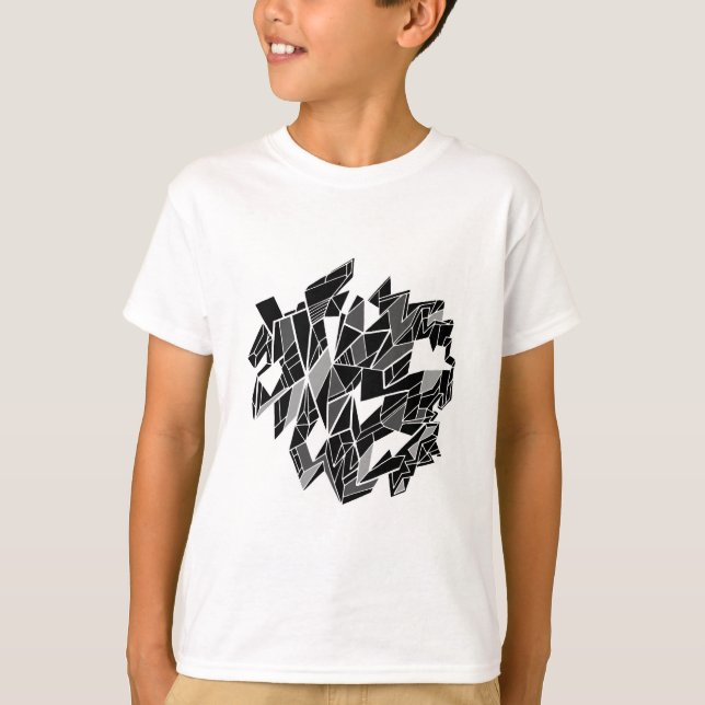 T-shirt Design noir et blanc (Devant)