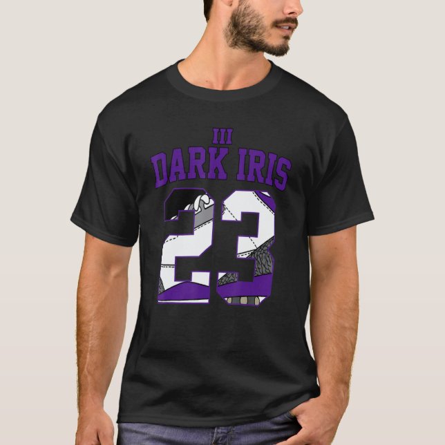 T-shirt Design Number 23 Dripping Shoes Purple Dark Iris 3 (Devant)