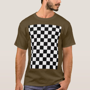 T-shirt Design numérique multicolore en noir et blanc 