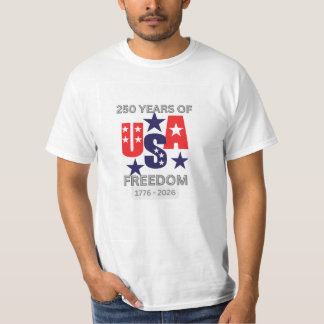 T-shirt design of 250 years of USA 