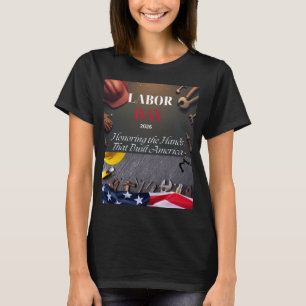 T-shirt design of happy labour day
