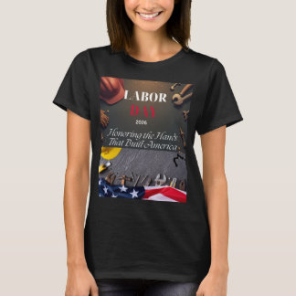 T-shirt design of happy labour day