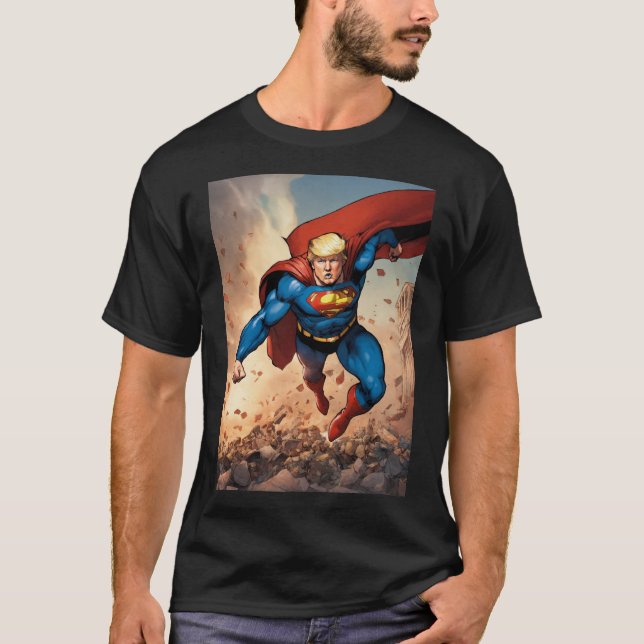 t-shirt design par Donald Trump, Super Héros (Devant)