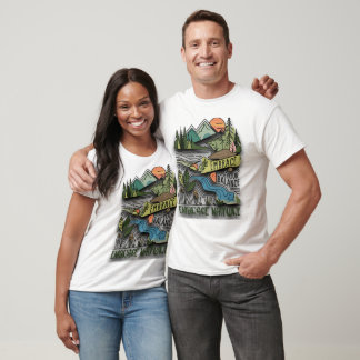 T-shirt Design Paysage naturel avec une quot inspirante