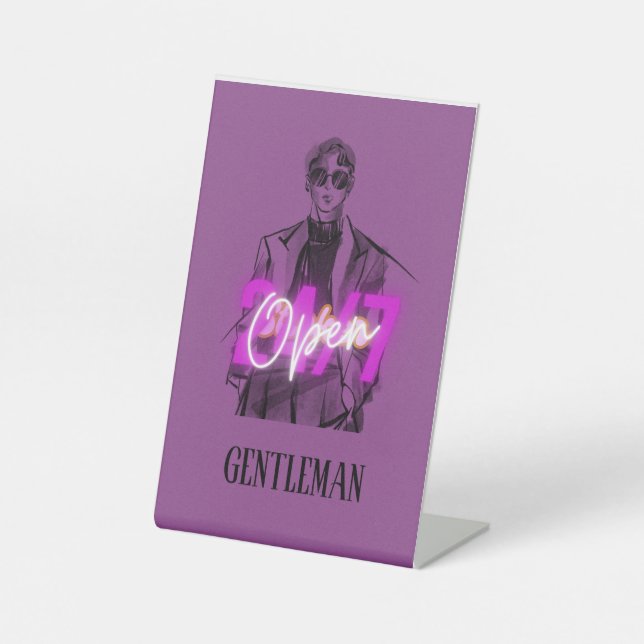 T-shirt design pedestal sign (Front)