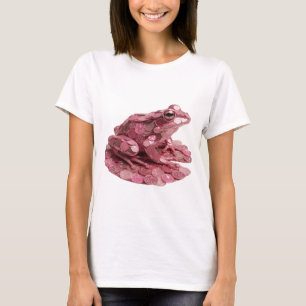 T-shirt Design PINK FROG Rose Moderne