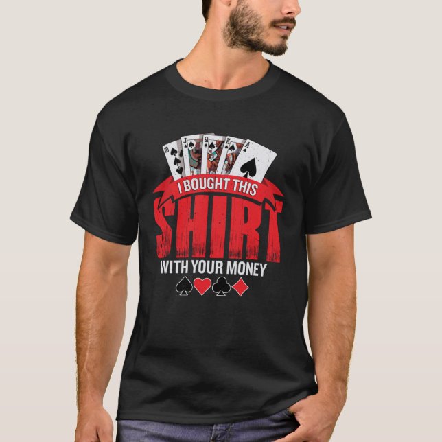 T-shirt design pour hommes j'ai acheté ceci avec votre arg (Devant)