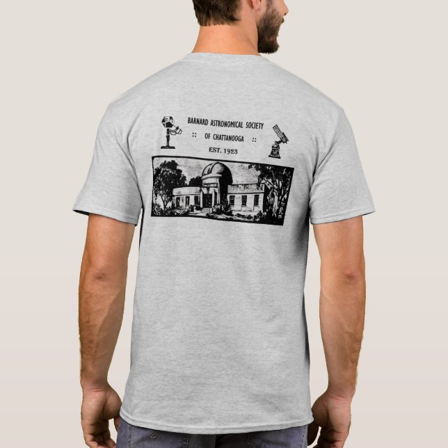 T-shirt design rétro BAS (logos noirs) (Dos)