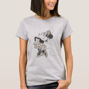 T-shirt Design Rétro Minnie Mouse Usé