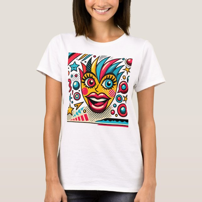 T-shirt Design rétro Pop Art Vibrant (Devant)