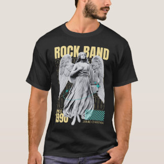 T-shirt Design Rock Band 1990 Vintage Bold Music Streetwea