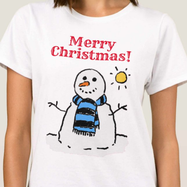 T-shirt Design Snowman avec un accueil personnel Noël (Créateur téléchargé)