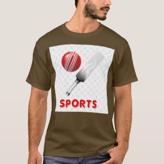 T-shirt Design sportif Cricket Pour Sticker Redbulbles