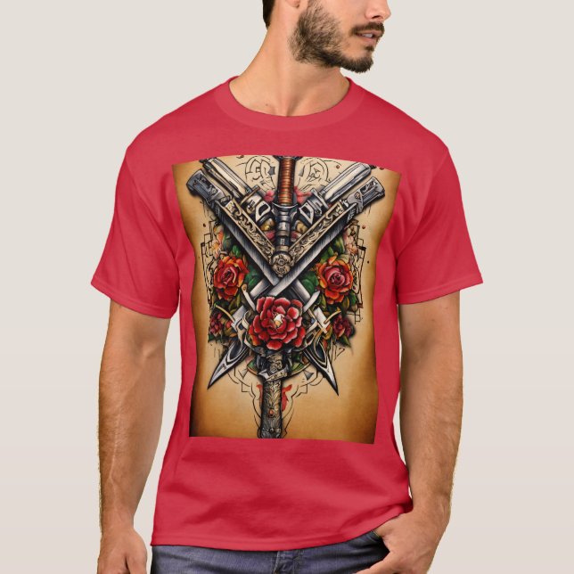 T-shirt design tatouage d'armes (Devant)