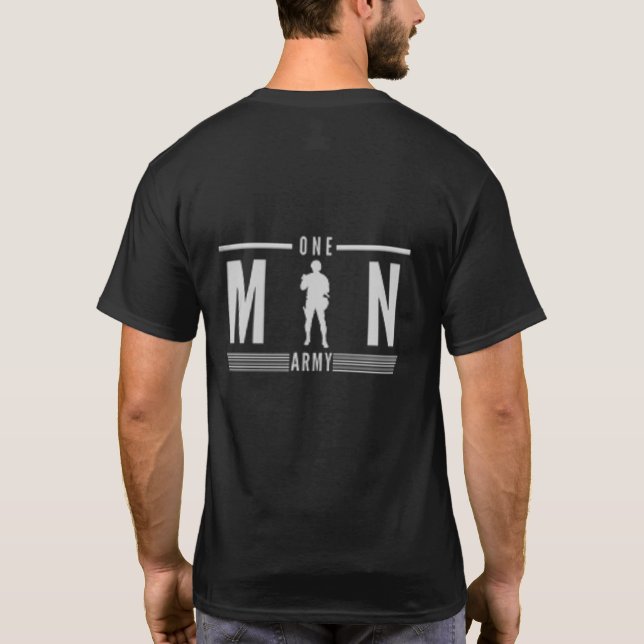 t-shirt design un homme armée pour l'invite d'imag (Dos)