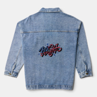 T-shirt design usa denim jacket