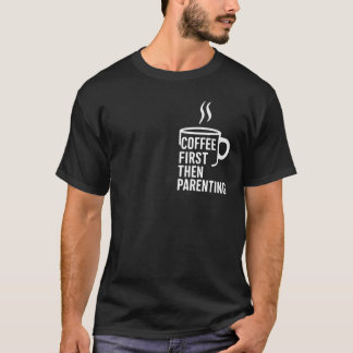 T-shirt design vectoriel minimaliste café rétro blanc