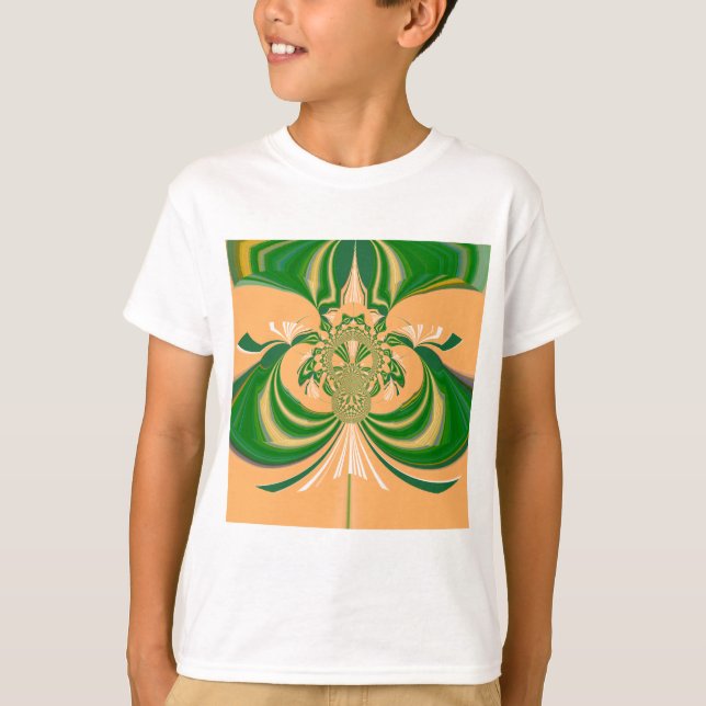 T-shirt Design vert jaune. (Devant)