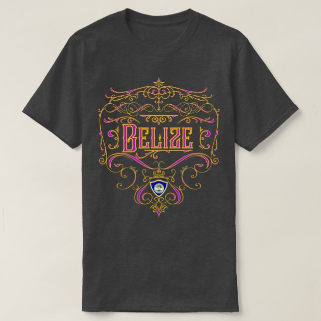 T-shirt Design Vintage du Belize (Design devant)