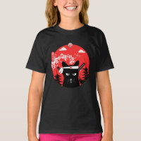 Design vintage japonais de chat Ninja Art Style