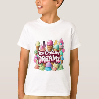 T-shirt desing  of "Ice Cream Dreams" for kids  